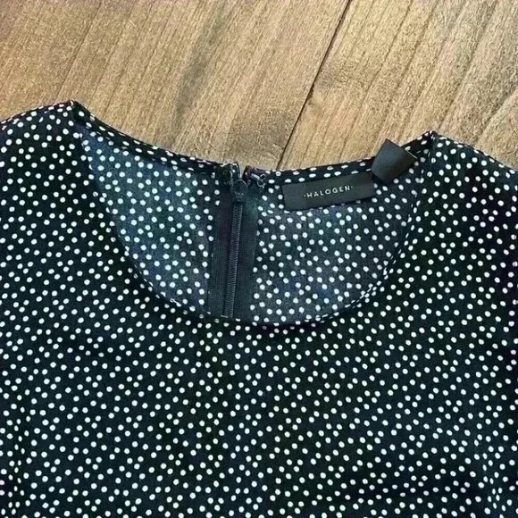 HALOGEN Polka Dot Dress Size XS - Picture 3 of 3